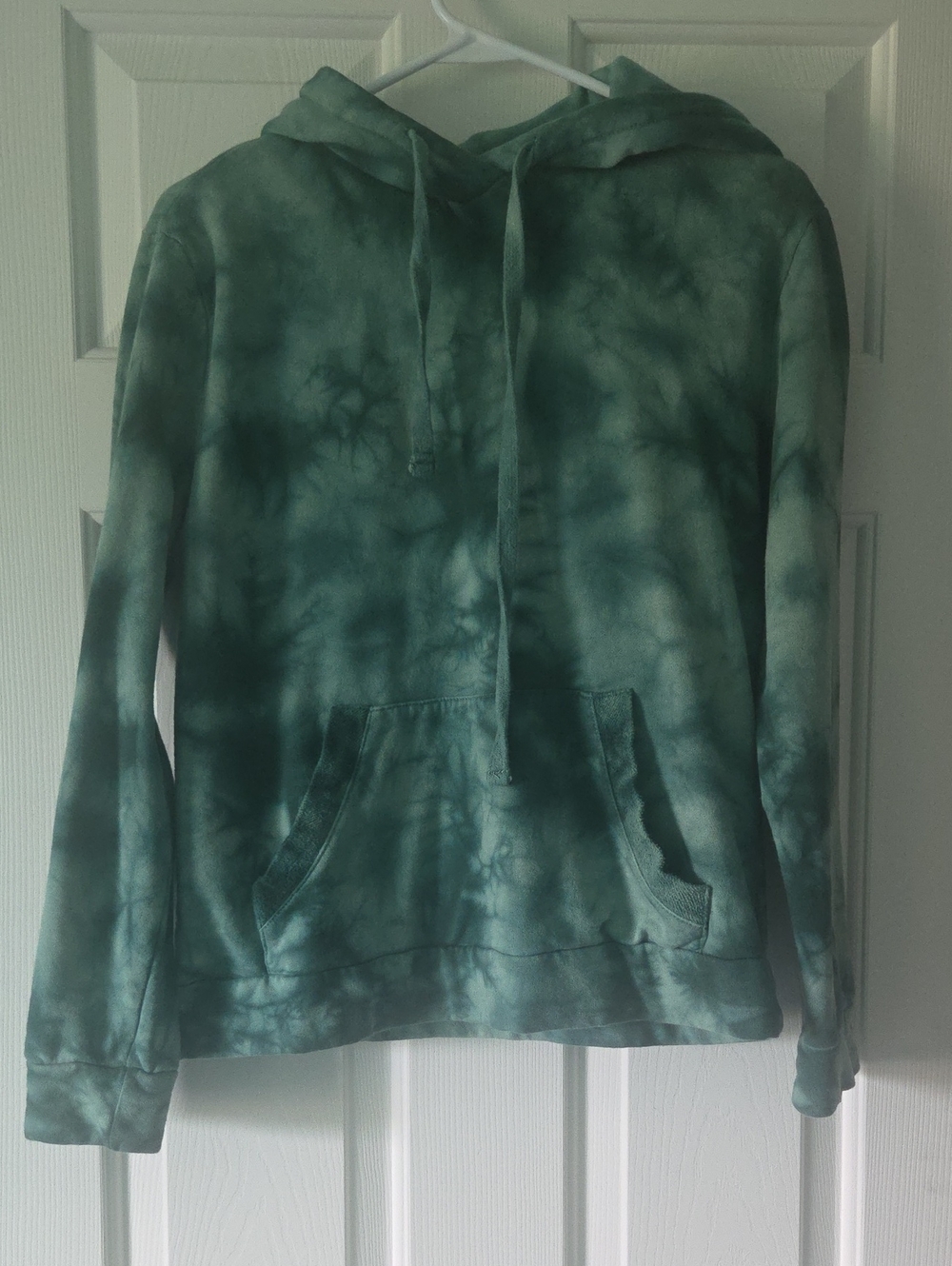 Dance & Marvel Teal Green Tie-Dye Hooded Pullover